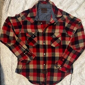 Red and Black Plaid Flannel Shirt